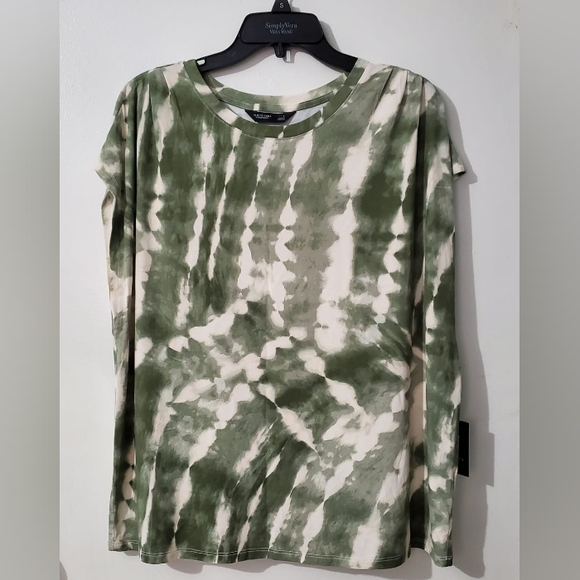 Simply Vera Vera Wang women's pleated Dolman tee. NWT - Picture 1 of 9